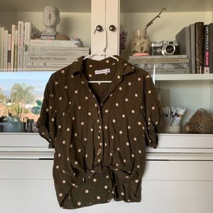 Faithfull the Brand button-up polka dot shirt